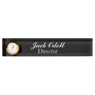 Porte-nom Pour Bureau Numéro du bureau d'horloge personnalisé