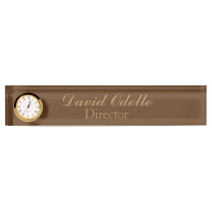 Porte-nom Pour Bureau Numéro du bureau d'horloge personnalisé