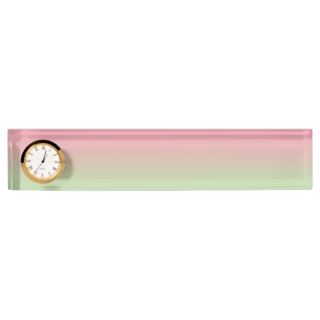 Porte-nom Pour Bureau Ombre rose et vert (Devant)