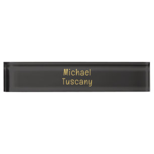 Porte-nom Pour Bureau Or professionnel tendance minimaliste Texte person