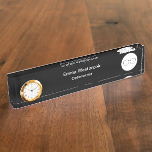 Porte-nom Pour Bureau Ordinateur de bureau Optométriste Classé