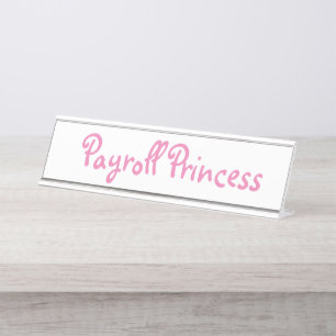 Porte-nom Pour Bureau Paie Canada - Princess Spécialiste - Paie Canada