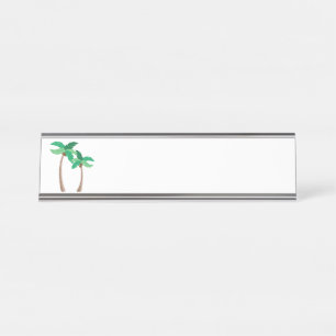 Porte-nom Pour Bureau Palmiers