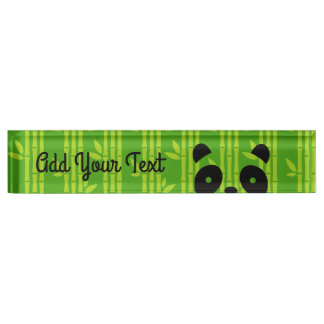 Porte-nom Pour Bureau panda_bamboo