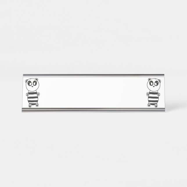 Porte-nom Pour Bureau Panda Kids (Devant)