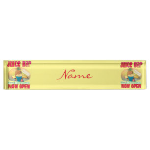 Porte-nom Pour Bureau Panneau Barre de jus Thunder_Cove