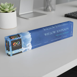 Porte-nom Pour Bureau Panneau de bureau personnalisé avec logo moderne p