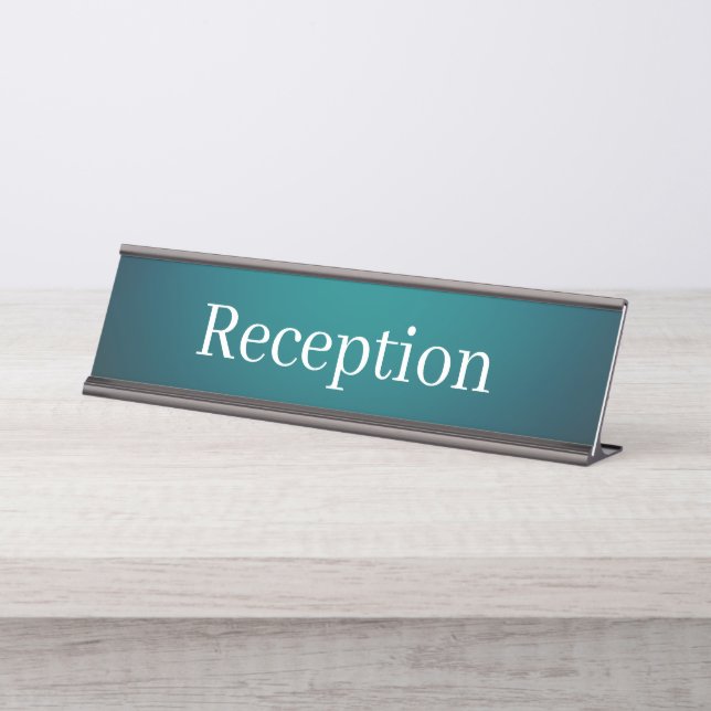Porte-nom Pour Bureau Panneau de nom du comptoir de réception (Devant)