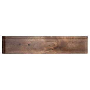 Porte-nom Pour Bureau Panneau usé de pin
