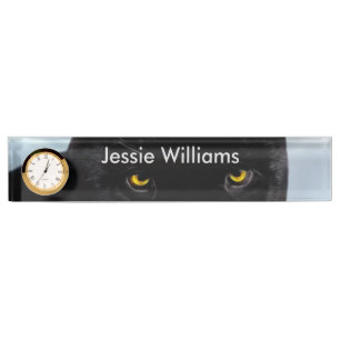 Porte-nom Pour Bureau Panthera de panthère noire