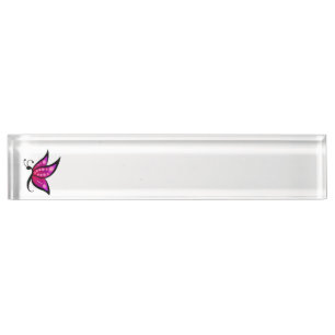 Porte-nom Pour Bureau Papillon abstrait