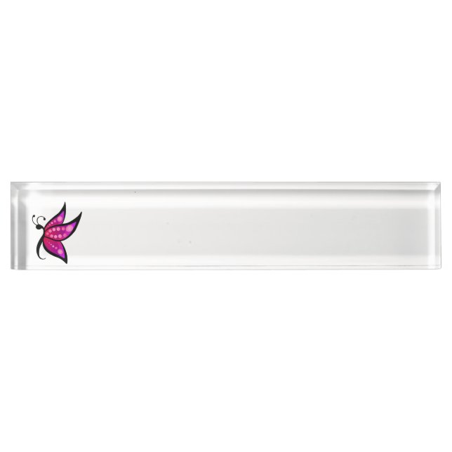 Porte-nom Pour Bureau Papillon abstrait (Devant)