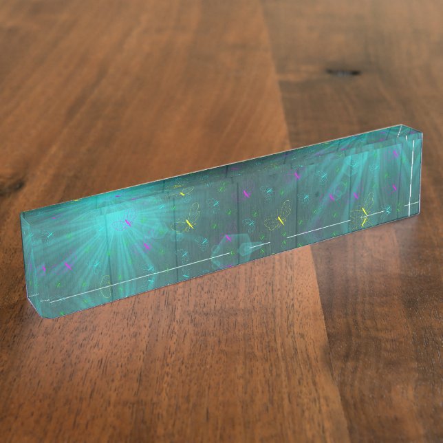 Porte-nom Pour Bureau papillon de couleur (Taille)