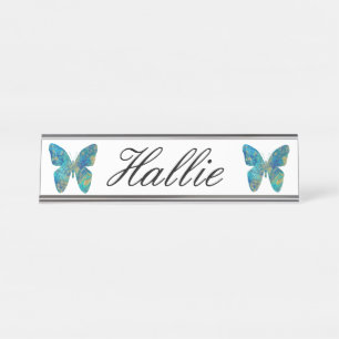 Porte-nom Pour Bureau Papillon personnalisé