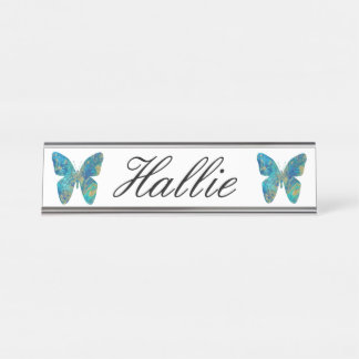 Porte-nom Pour Bureau Papillon personnalisé