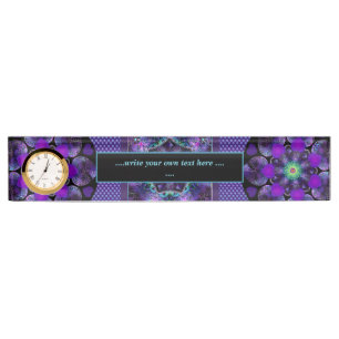 Porte-nom Pour Bureau Parapluie violet & coeurs .7