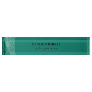 Porte-nom Pour Bureau Parties scintillant blanche et verte