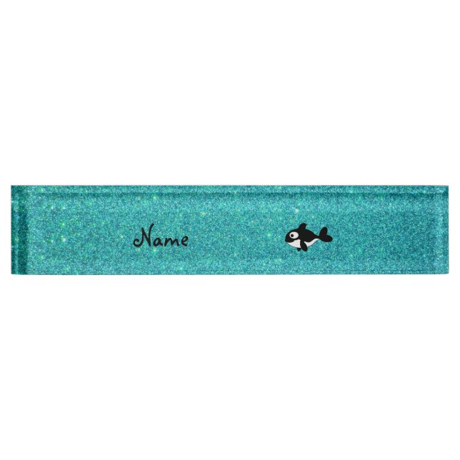 Porte-nom Pour Bureau Parties scintillantes nommées personnalisées de (Devant)
