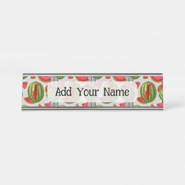 Porte-nom Pour Bureau Pastèque Palestine - Slice (Devant)