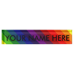 PORTE-NOM POUR BUREAU PERFECTION D'ARC-EN-CIEL ! ~