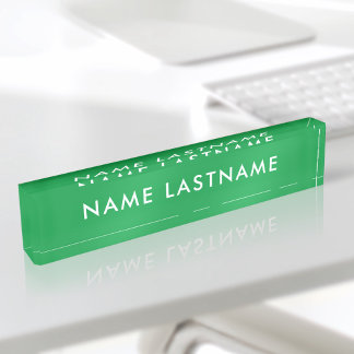 Porte-nom Pour Bureau Personnalisé Lumineux Kelly Vert Moderne Simple Mi