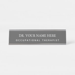 Porte-nom Pour Bureau Personnaliser le docteur en ergothérapie