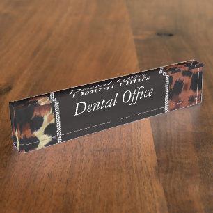 Porte-nom Pour Bureau Personnaliser l'information Motif Nom animal Safar