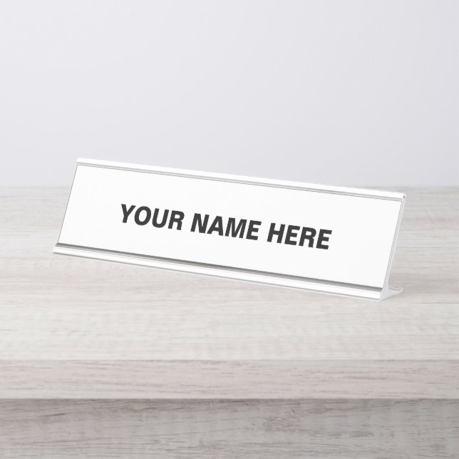 Porte-nom Pour Bureau Personnaliser ou Customiser (Devant)
