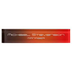 Porte-nom Pour Bureau Personnaliser Professional Modern Desk Plaque sign