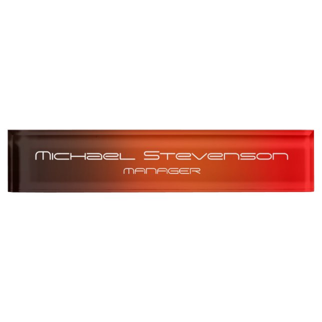 Porte-nom Pour Bureau Personnaliser Professional Modern Desk Plaque sign (Devant)