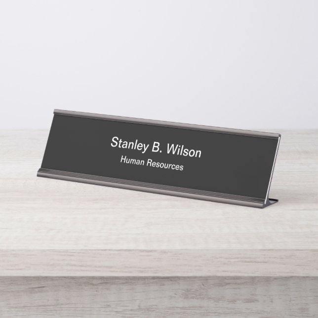 Porte-nom Pour Bureau Personnel administratif de ressources humaines (Devant)