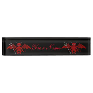 Porte-nom Pour Bureau Petit diable rouge Thunder_Cove
