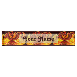Porte-nom Pour Bureau Phoenix mythologique immortelle Créature