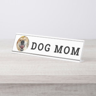 Porte-nom Pour Bureau Photo personnalisée maman chien