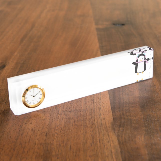 Porte-nom Pour Bureau Pingouin chilien (Taille)