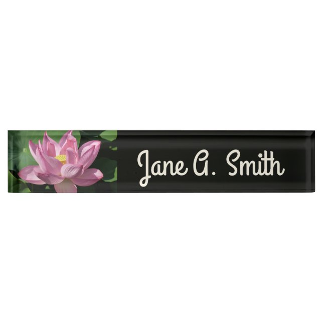 Porte-nom Pour Bureau Pink Lotus Flower IV (Devant)