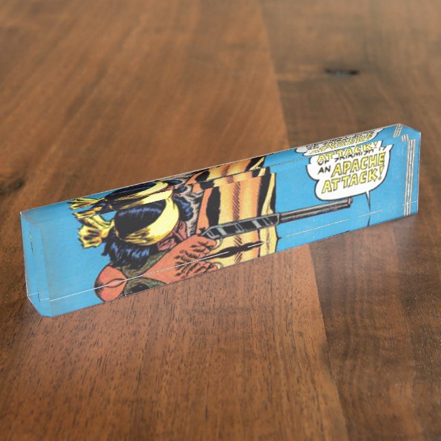 Porte-nom Pour Bureau Piste Apache #1 (Taille)