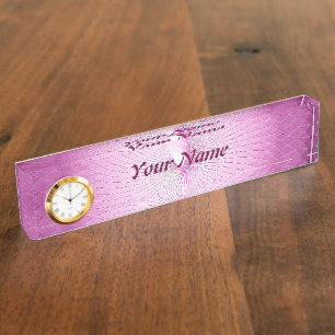 Porte-nom Pour Bureau Plafond rose