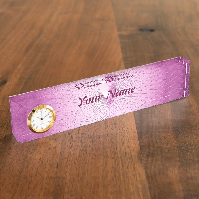 Porte-nom Pour Bureau Plafond rose (Taille)
