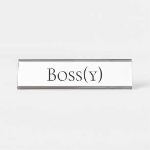 Porte-nom Pour Bureau Plain Funny Boss Office Humour Joke Sac