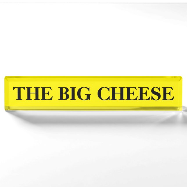 Porte-nom Pour Bureau Plaque Boss Big Cheese Desk (Devant)