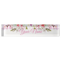 Plaque de bureau - Fleur