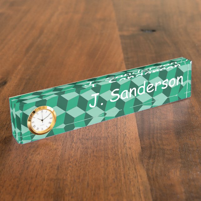 Porte-nom Pour Bureau Plaque de configuration - Trois blocs dimensionnel (Taille)