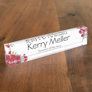 Porte-nom Pour Bureau Plaque de nom acrylique personnalisée, bureau pers