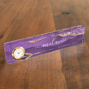 Porte-nom Pour Bureau Plaque de nom de bureau personnalisée en marbre d'