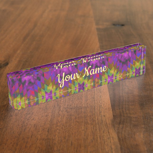 Porte-nom Pour Bureau Plaque de nom du bureau amérindien (Taille)