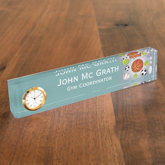 Porte-nom Pour Bureau Plaque d'identification de bureau de boules de (Taille)