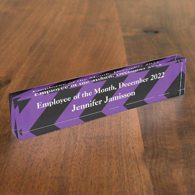 Porte-nom Pour Bureau Plaque signalétique acrylique de bureau, employé (Taille)