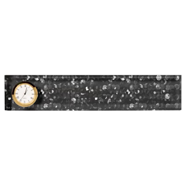 Porte-nom Pour Bureau Plaque signalétique Bling en cristal Strass de (Devant)