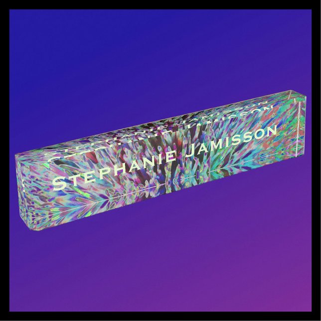 Porte-nom Pour Bureau Plaque signalétique du bureau en acrylique, Abstra (Créateur téléchargé)